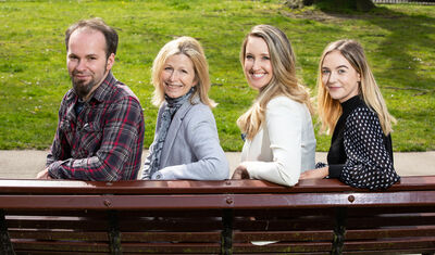 Photo new staff: Steven Bedford, Skerry Read, Chrissy O'Farrell and Kara Adamson