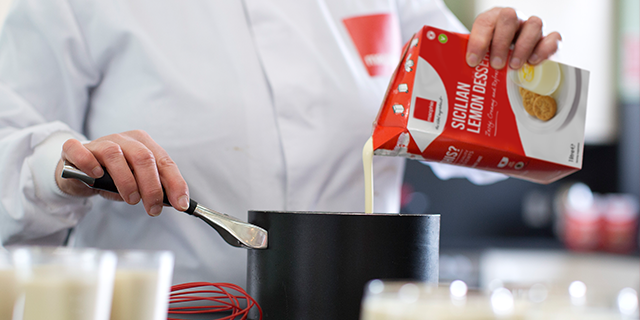 Chef cooking with Macphie product